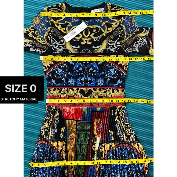 Alice + Olivia Ivey Multicolored Pleated Skirt Maxi Dress - Picture 8 of 15